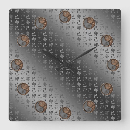 Year of the Earth Rabbit スクエア壁時計 (正面)