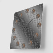 Year of the Earth Rabbit スクエア壁時計 (傾斜)