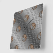 Year of the Earth Rabbit スクエア壁時計 (傾斜)