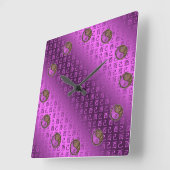 Year of the Earth Rooster スクエア壁時計 (傾斜)