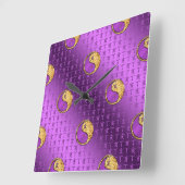 Year of the Fire Boar スクエア壁時計 (傾斜)