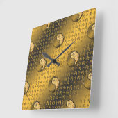 Year of the Fire Horse スクエア壁時計 (傾斜)