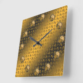 Year of the Fire Horse スクエア壁時計 (傾斜)