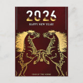 Year Of The Fire Horse 2026  シーズンポストカード (正面)