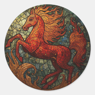 Year of the Fire Horse 2026 Majestic Chinese Zod ラウンドシール