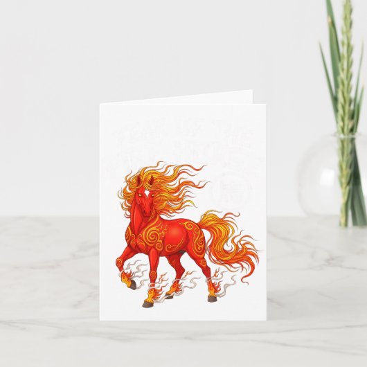 Year Of The Fire Horse Chinese New Year 2026 Zodia カード (正面)