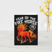 Year Of The Fire Horse Chinese New Year 2026 Zodia カード (黄色い花)