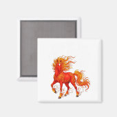Year Of The Fire Horse Chinese New Year 2026 Zodia マグネット (正面/裏面)