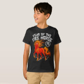 Year Of The Fire Horse Chinese New Year 2026 Zodia Tシャツ (正面フル)