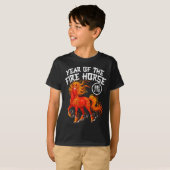 Year Of The Fire Horse Chinese New Year 2026 Zodia Tシャツ (正面フル)
