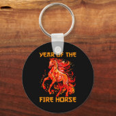 Year Of The Fire Horse Happy Chinese Lunar New Yea キーホルダー (正面)