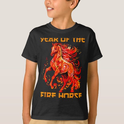 Year Of The Fire Horse Happy Chinese Lunar New Yea Tシャツ (正面)