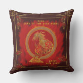 Year of the Fire Horse , Happy Lunar New Year アウトドアクッション (裏面)