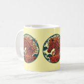 Year of the Fire Horse Mug Design 2 コーヒーマグカップ (正面左)