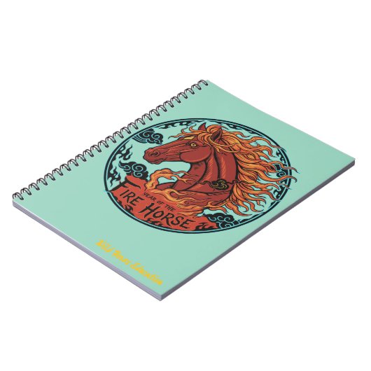 Year of the Fire Horse Notebook Design 2 ノートブック (左側)