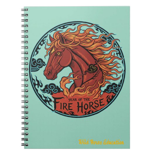 Year of the Fire Horse Notebook Design 2 ノートブック (正面)
