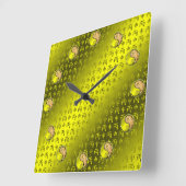 Year of the Fire Monkey スクエア壁時計 (傾斜)