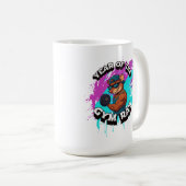 Year of the Gym Rat Funny Workout Cartoon Design コーヒーマグカップ (正面右)
