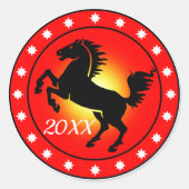 Year of the Horse ラウンドシール (正面)