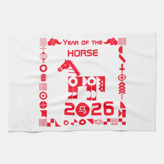 Year of the Horse 2026 キッチンタオル (横)