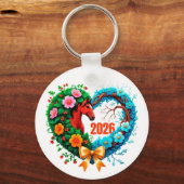 Year of the horse 2026 and Your name キーホルダー (正面)