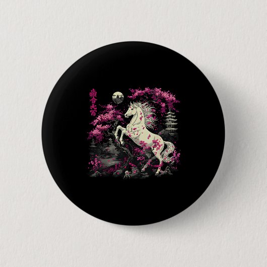 Year Of The Horse 2026 Chinese  缶バッジ (正面)