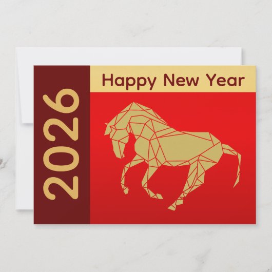 Year of the Horse 2026 - Chinese lunar New Year シーズンカード (正面)