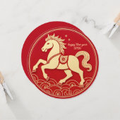 Year of the Horse 2026 Chinese New Year  カード (正面/裏面インサイチュ)