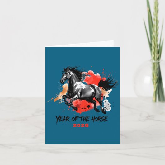 Year Of The Horse 2026 Chinese New Year  カード (正面)
