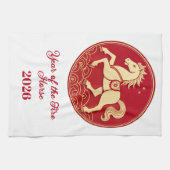 Year of the Horse 2026 Chinese New Year  キッチンタオル (横)
