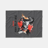 Year Of The Horse 2026 Chinese New Year  フリースブランケット (正面(横))