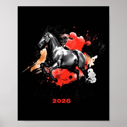 Year Of The Horse 2026 Chinese New Year  ポスター (正面)