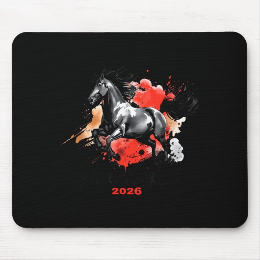 Year Of The Horse 2026 Chinese New Year  マウスパッド (正面)