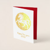 Year of the Horse 2026 Chinese New Year  箔カード (正面)