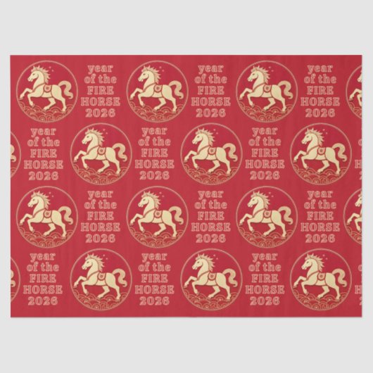 Year of the Horse 2026 Chinese New Year  薄葉紙 (正面)