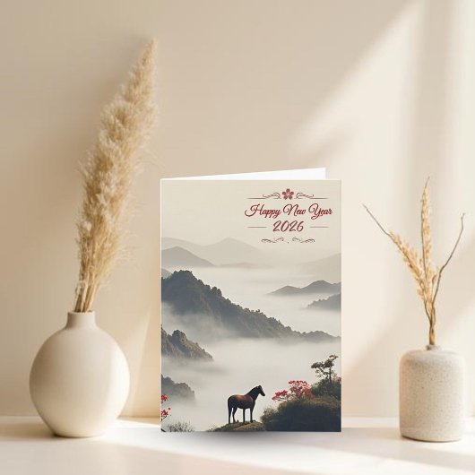 Year of the Horse 2026 Chinese New Year Mountain シーズンカード