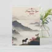Year of the Horse 2026 Chinese New Year Mountain シーズンカード (スタンド正面)