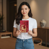 Year of the Horse 2026 Chinese New Year Red Gold  シーズンカード