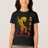Year Of The Horse 2026 - Chinese New Year Zodiac T トライブレンドＴシャツ (正面)
