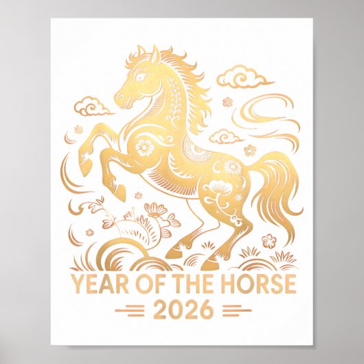 Year Of The Horse 2026 Chinese Zodiac Culture  ポスター (正面)