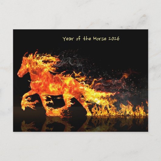 Year of the Horse 2026 (Fire Horse) シーズンポストカード (正面)