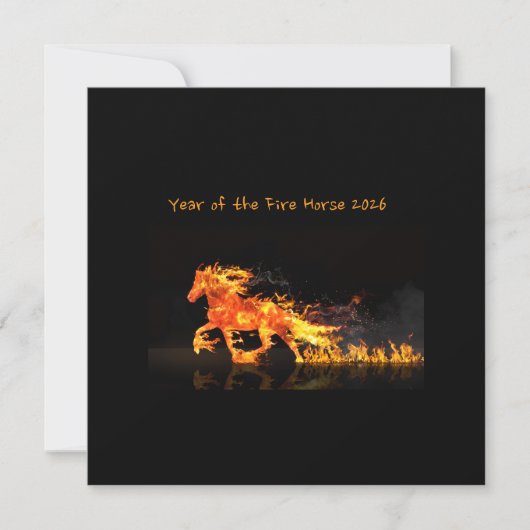 Year of the Horse 2026 (Fire Horse) Flat Card (正面)