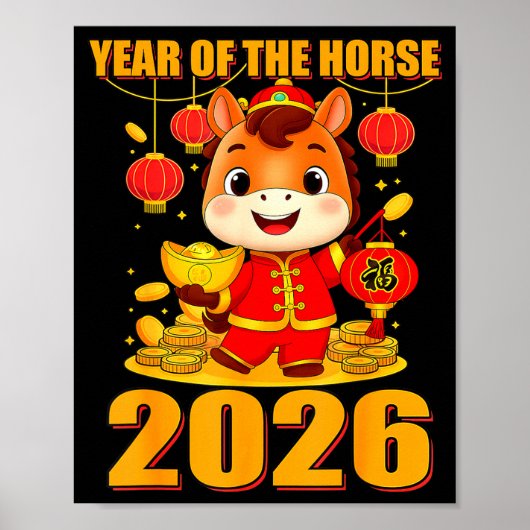 Year Of The Horse 2026 Lunar New Year Chinese  ポスター (正面)