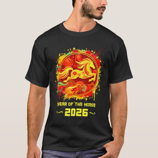 Year Of The Horse 2026 Lunar New Year Chinese New  Tシャツ (正面)