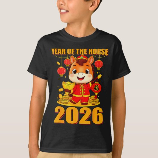 Year Of The Horse 2026 Lunar New Year Chinese  Tシャツ (正面)