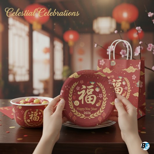 Year of the Horse 2026 Lunar New Year Dinner ペーパーボウル