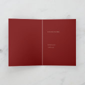 Year of the Horse 2026 Red & Gold Greeting Card カード (内部)