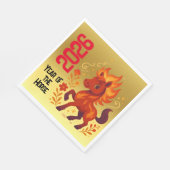 Year of the Horse 2026 serviette Chinese New Year スタンダードランチョンナプキン (角)