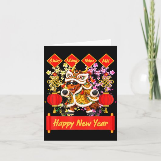Year Of The Horse 2026 Vietnamese Lunar New Year 2 カード (正面)
