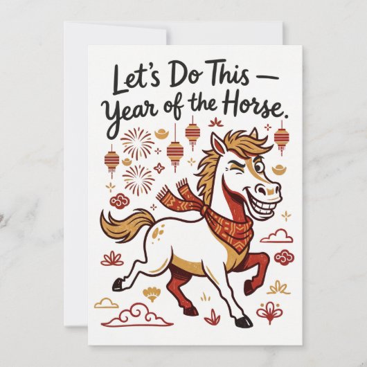Year Of The Horse - Chinese Lunar New Year シーズンカード (正面)